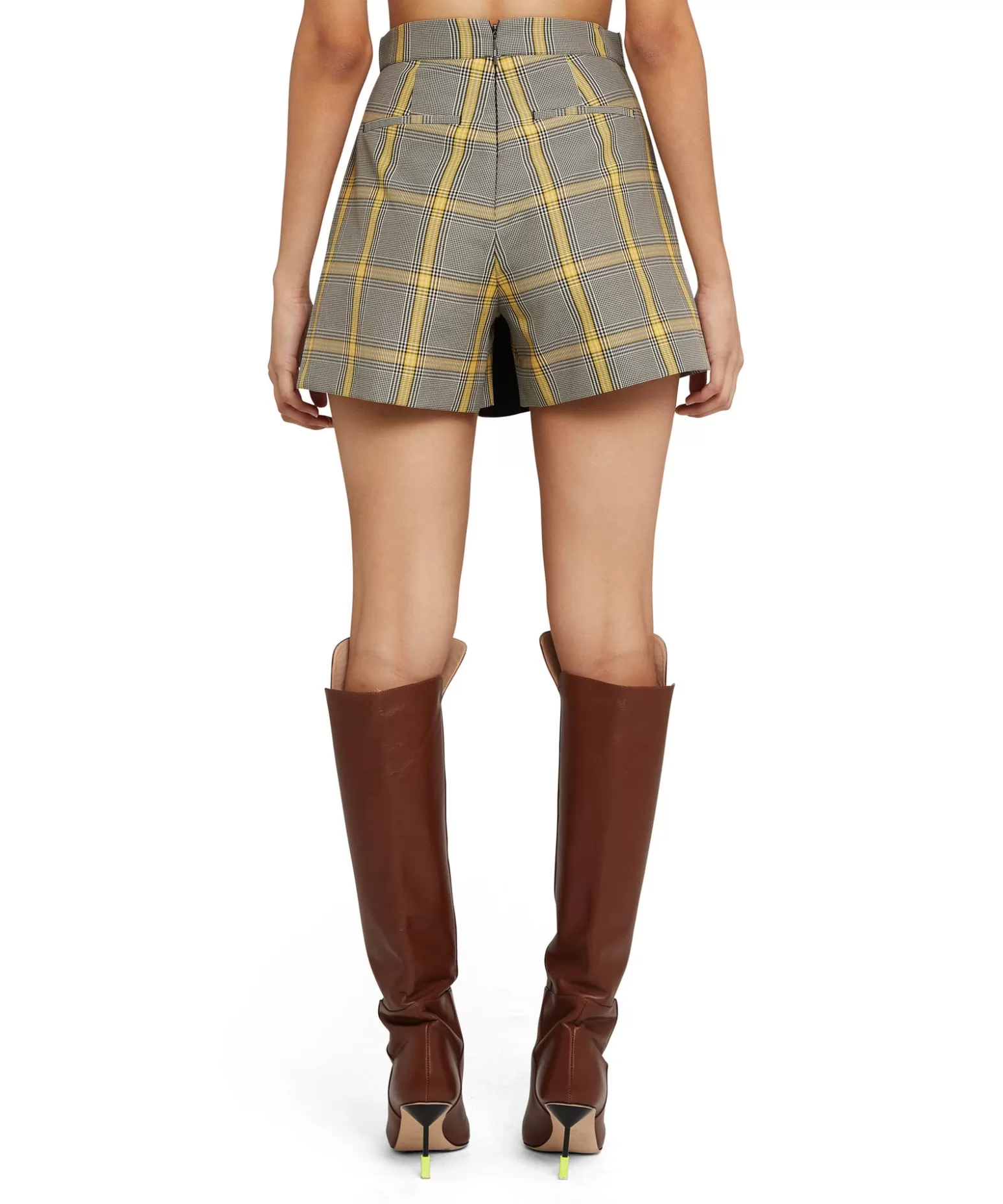 Donna MSGM Skort In Prince Of Wales Con Design A Portafoglio