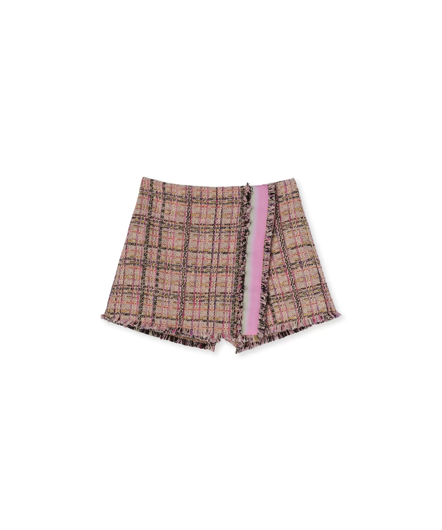 Donna MSGM Skort In Tweed Con Design A Portafoglio