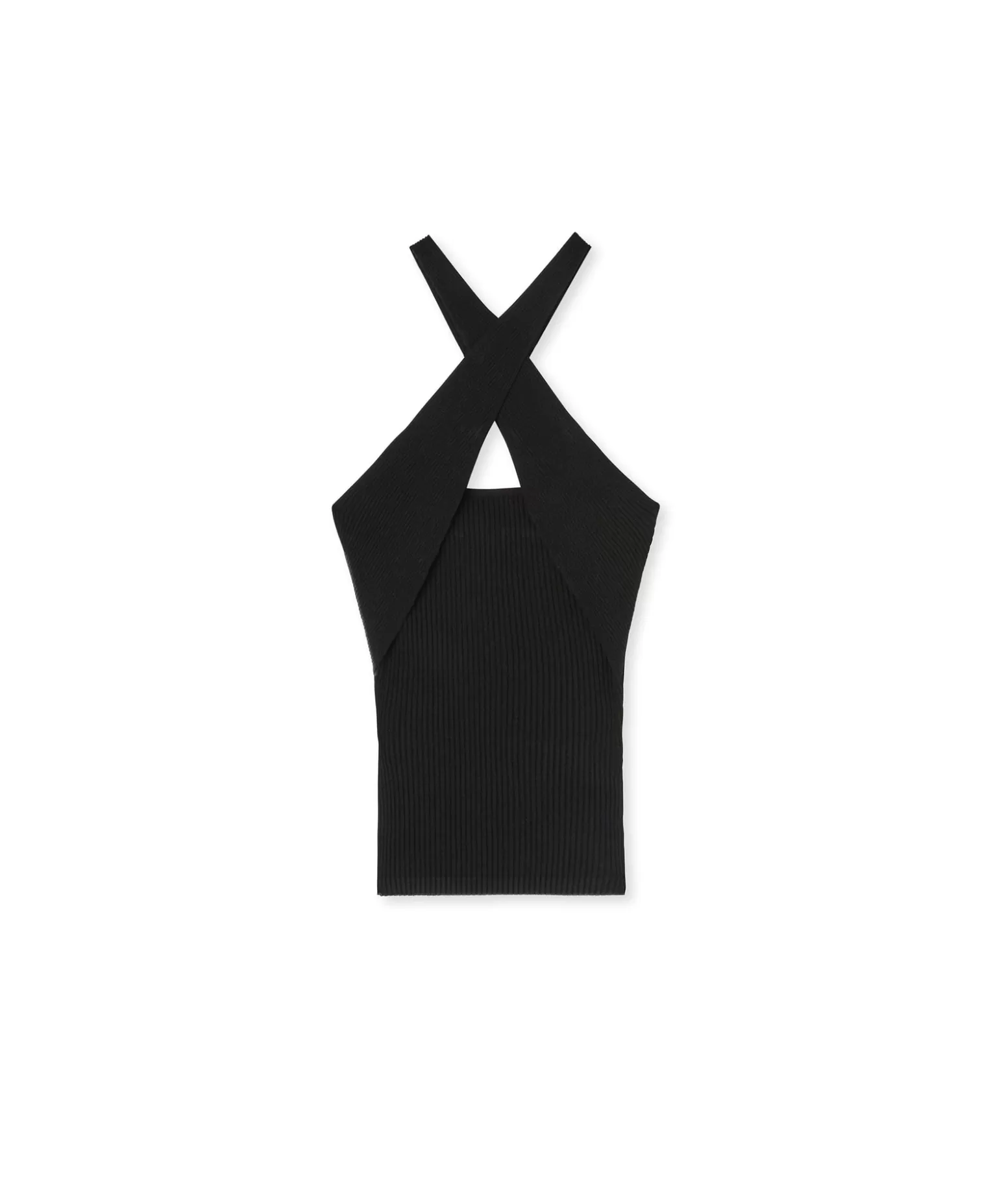 Donna MSGM Top Incorciato In Viscosa Elasticizzata A Coste