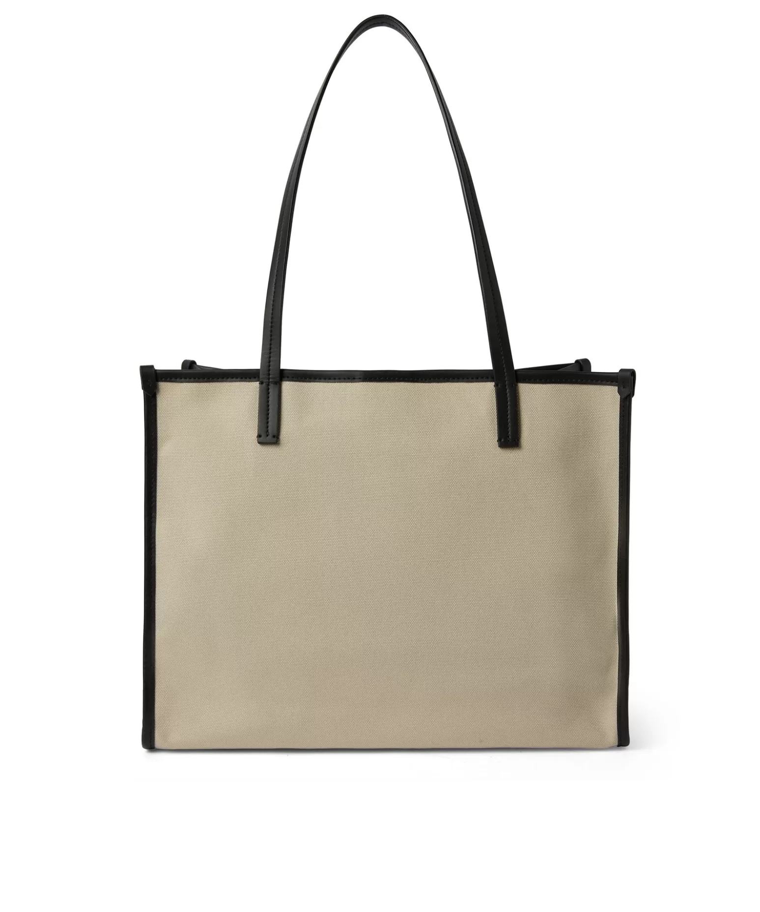Donna MSGM Tote Bag In Cotone Canvas E Dettagli In Pelle