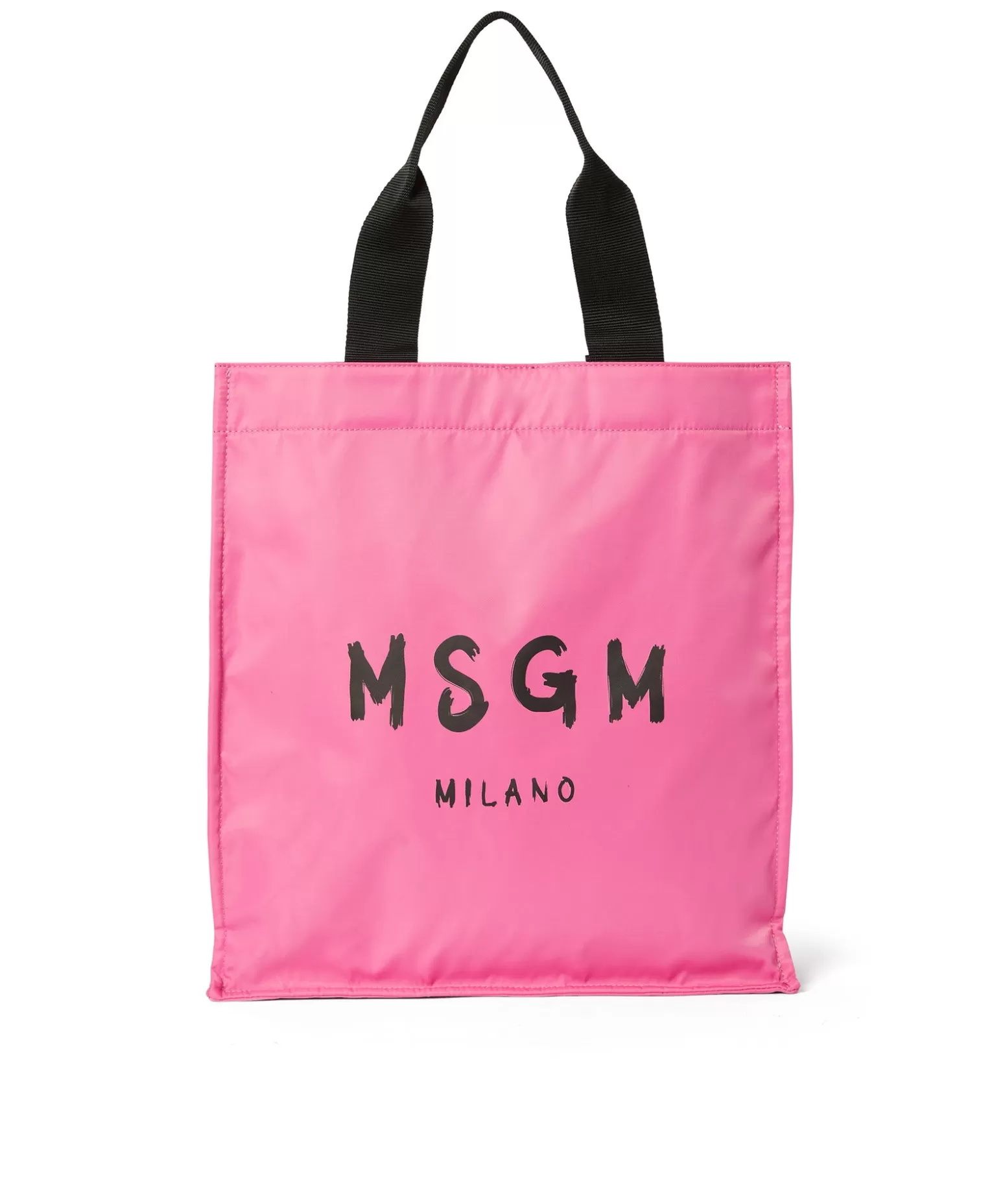 Donna MSGM Tote In Nylon Signature Con Logo Pennellato