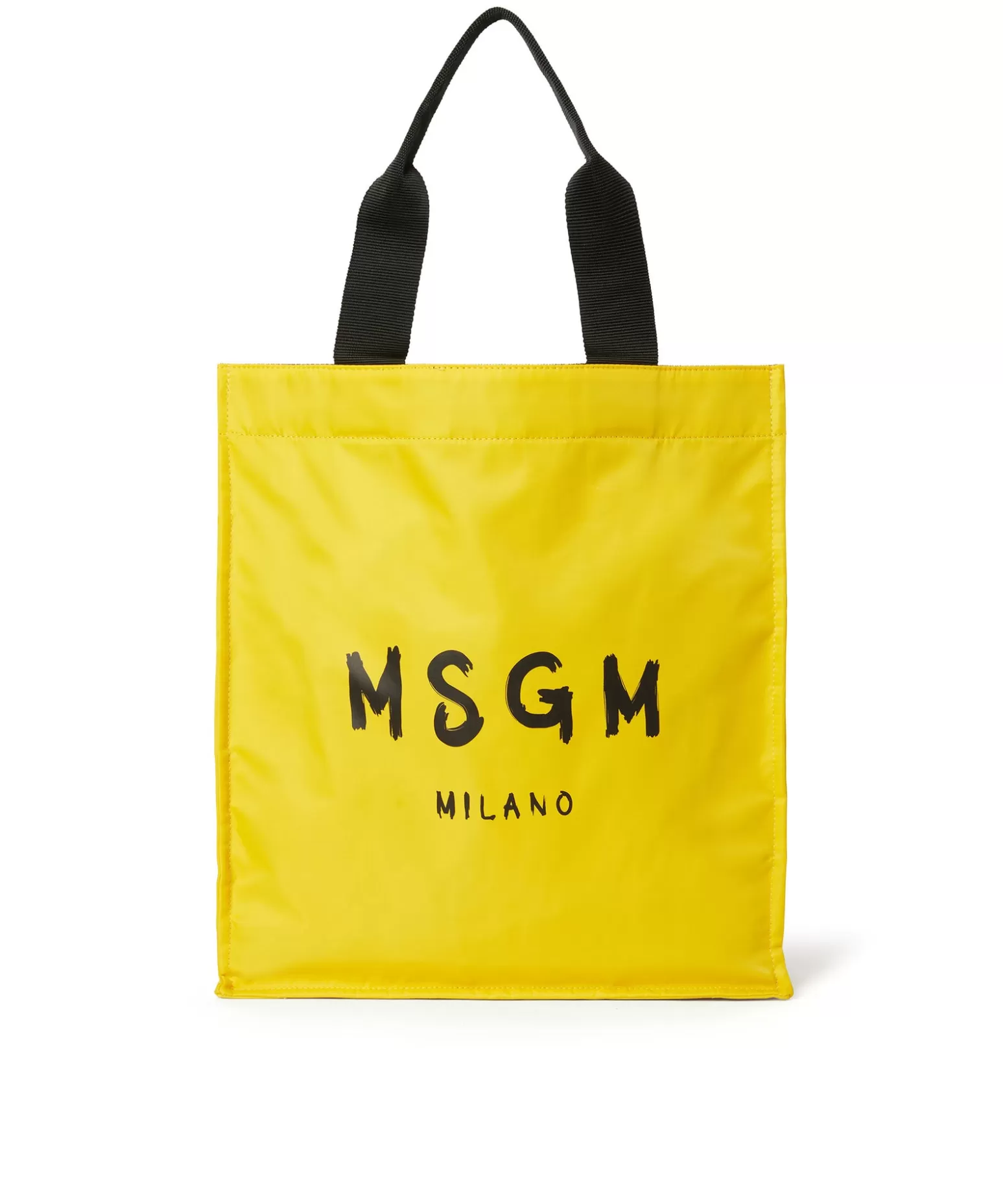 Donna MSGM Tote In Nylon Signature Con Logo Pennellato