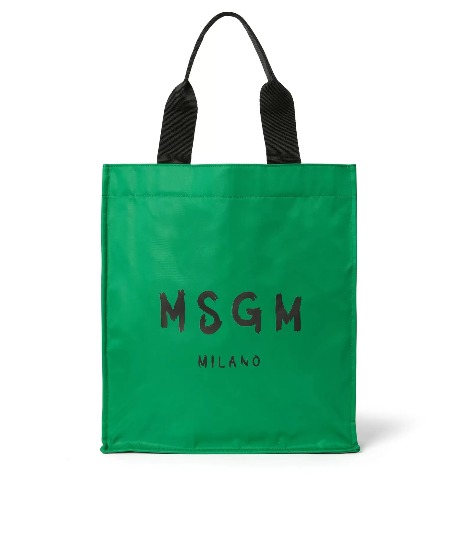 Uomo MSGM Tote In Nylon Signature Con Logo Pennellato