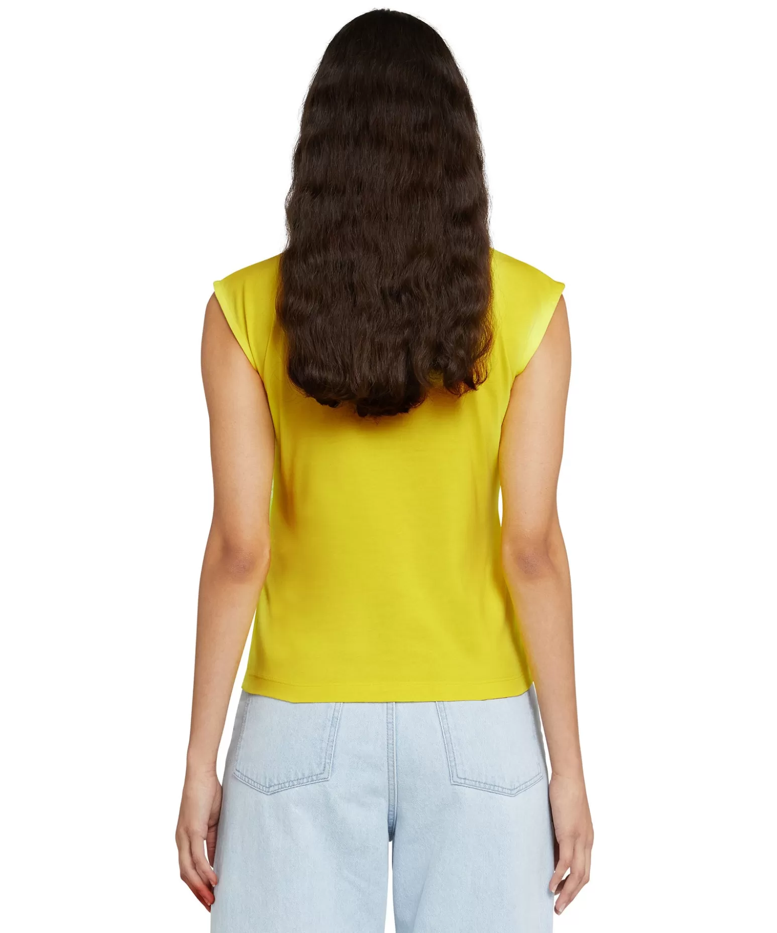 Donna MSGM T-Shirt Girocollo Con Dettaglio In Tulle
