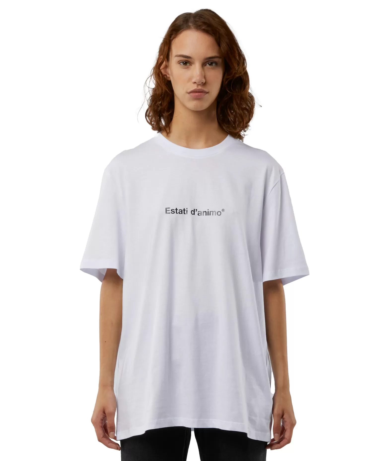 Uomo MSGM T-Shirt Girocollo Con Quote "Estati D'Animo"