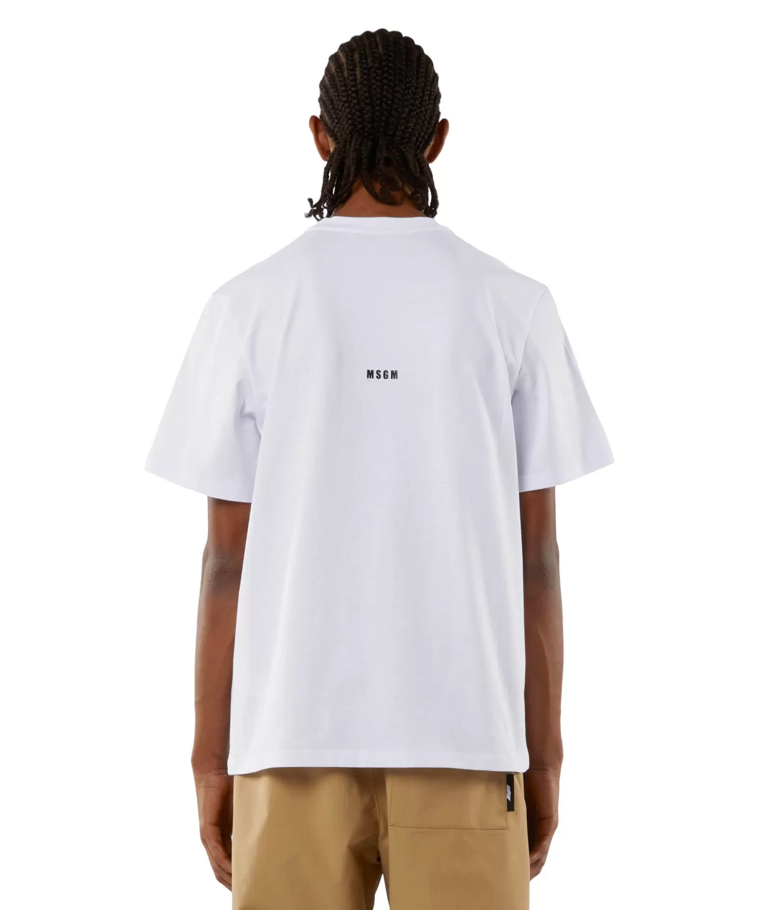 Uomo MSGM T-Shirt Girocollo Con Quote "Pensavo Fosse Amore Invece Era Milano"