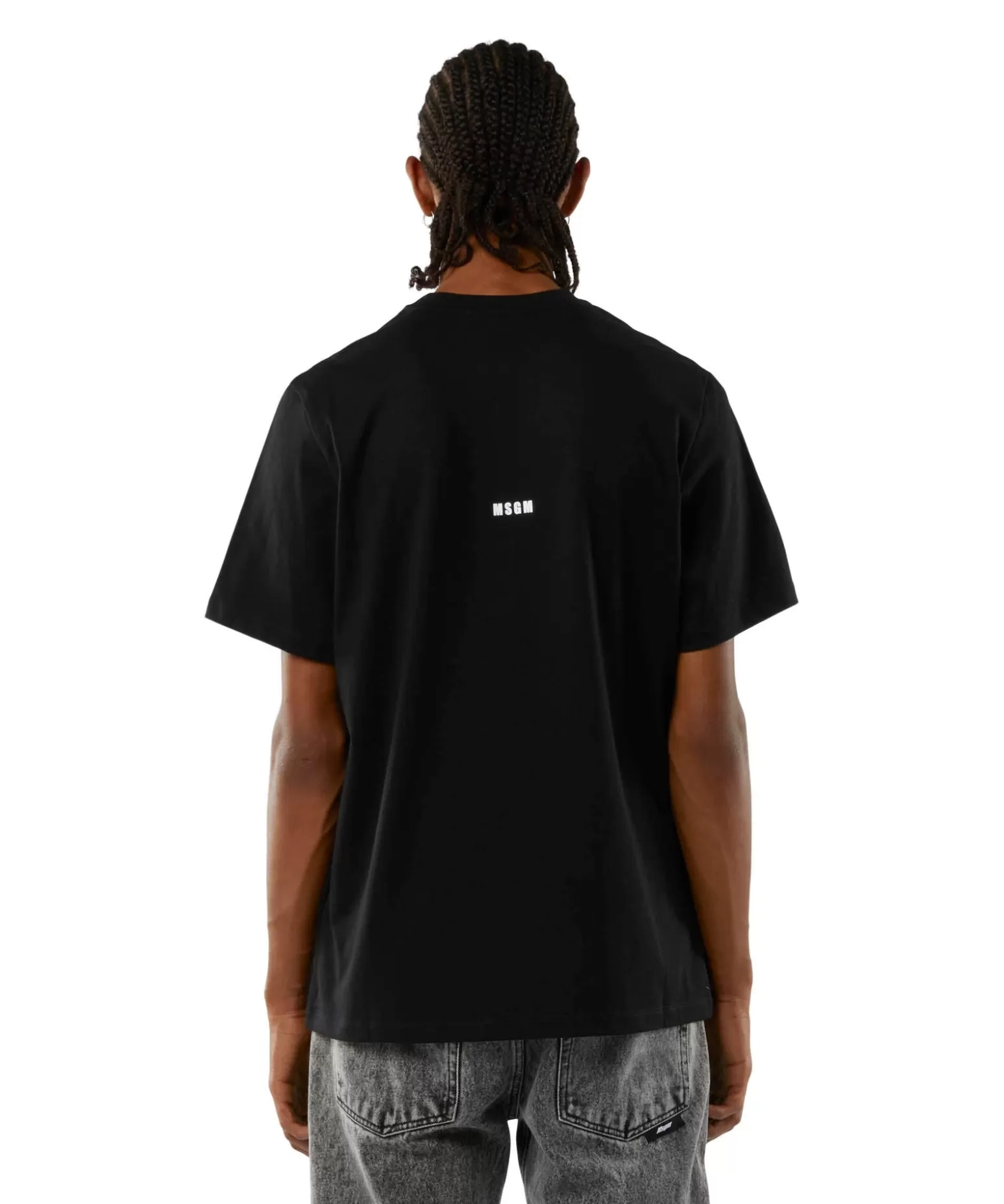 Uomo MSGM T-Shirt Girocollo Con Quote "Pensavo Fosse Amore Invece Era Milano"