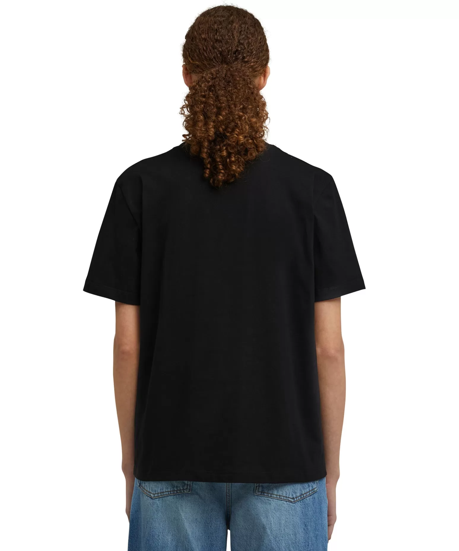 Donna MSGM T-Shirt Girocollo In Cotone Con Logo Multicolor Corsivo Ricamato