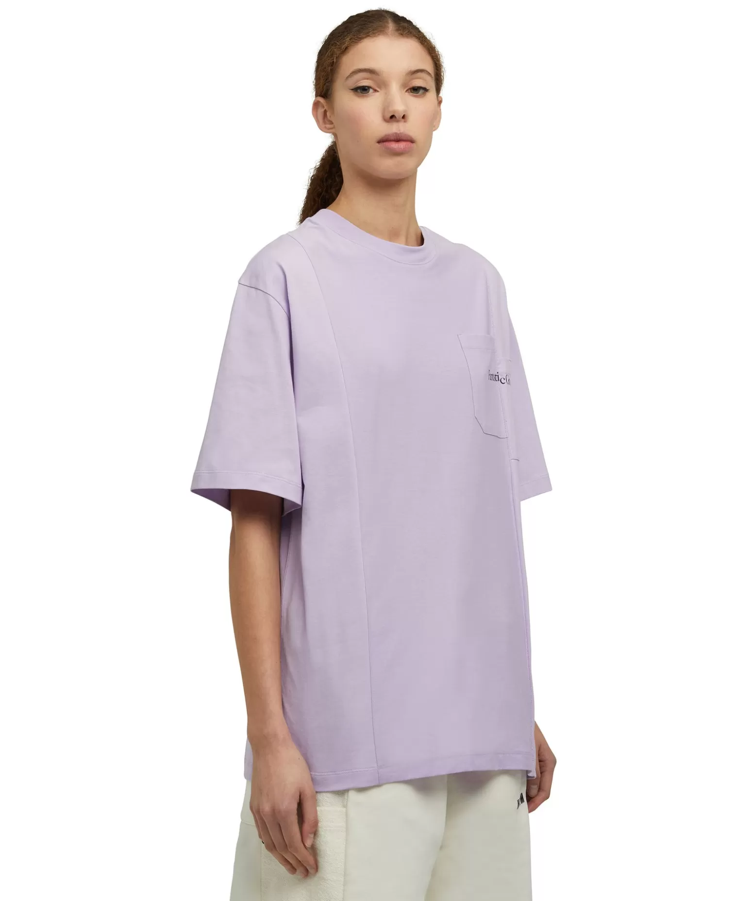 Donna MSGM T-Shirt Girocollo In Cotone Organico Della Capsule Fantastic Green