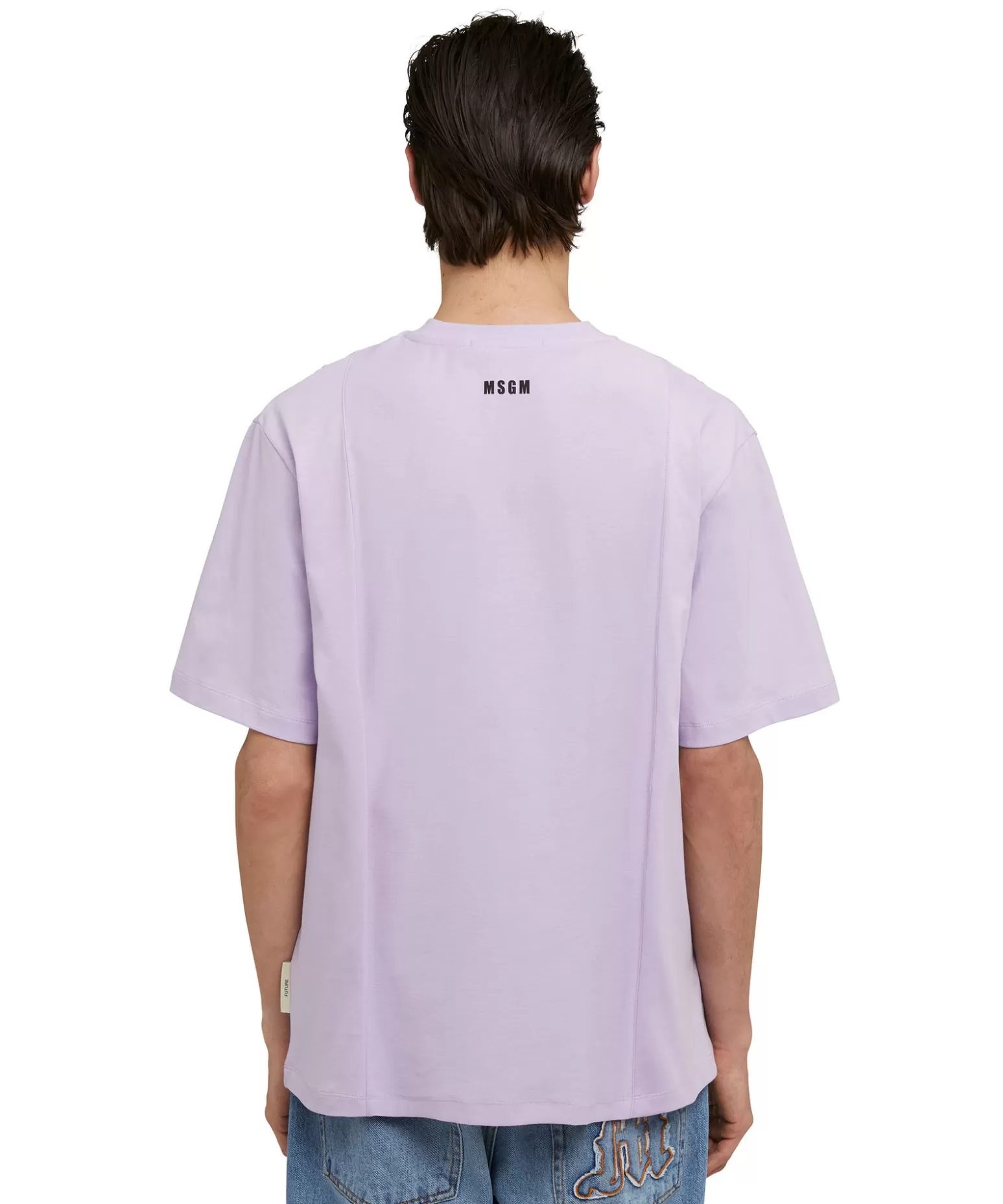 Uomo MSGM T-Shirt Girocollo In Cotone Organico Della Capsule Fantastic Green