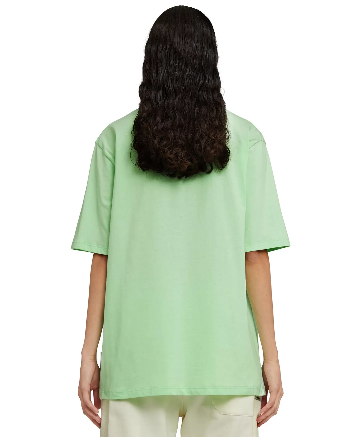 Uomo MSGM T-Shirt Girocollo In Cotone Organico Della Capsule Fantastic Green