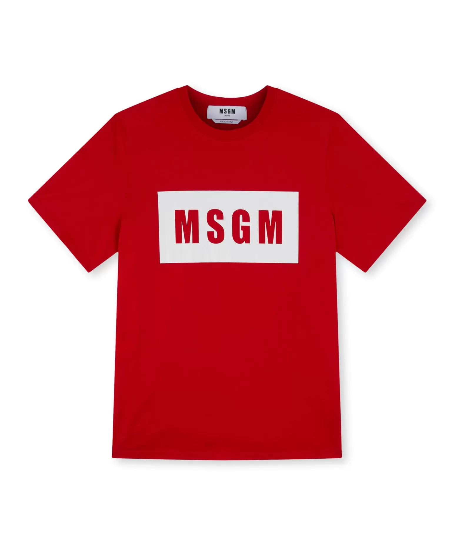 Uomo MSGM T-Shirt In Cotone Con Box Logo